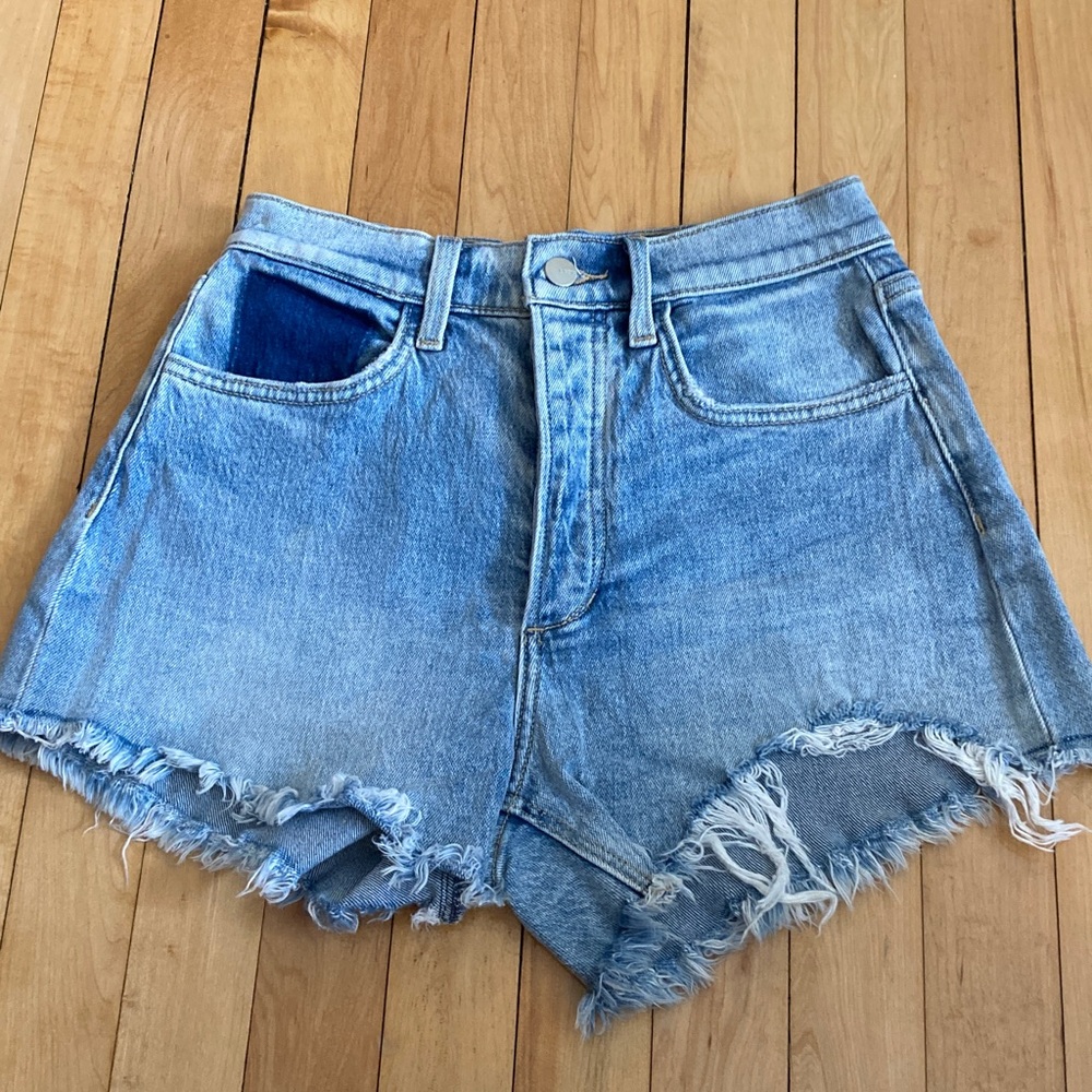 Joe's Jeans Light Blue Frayed Jean Shorts
